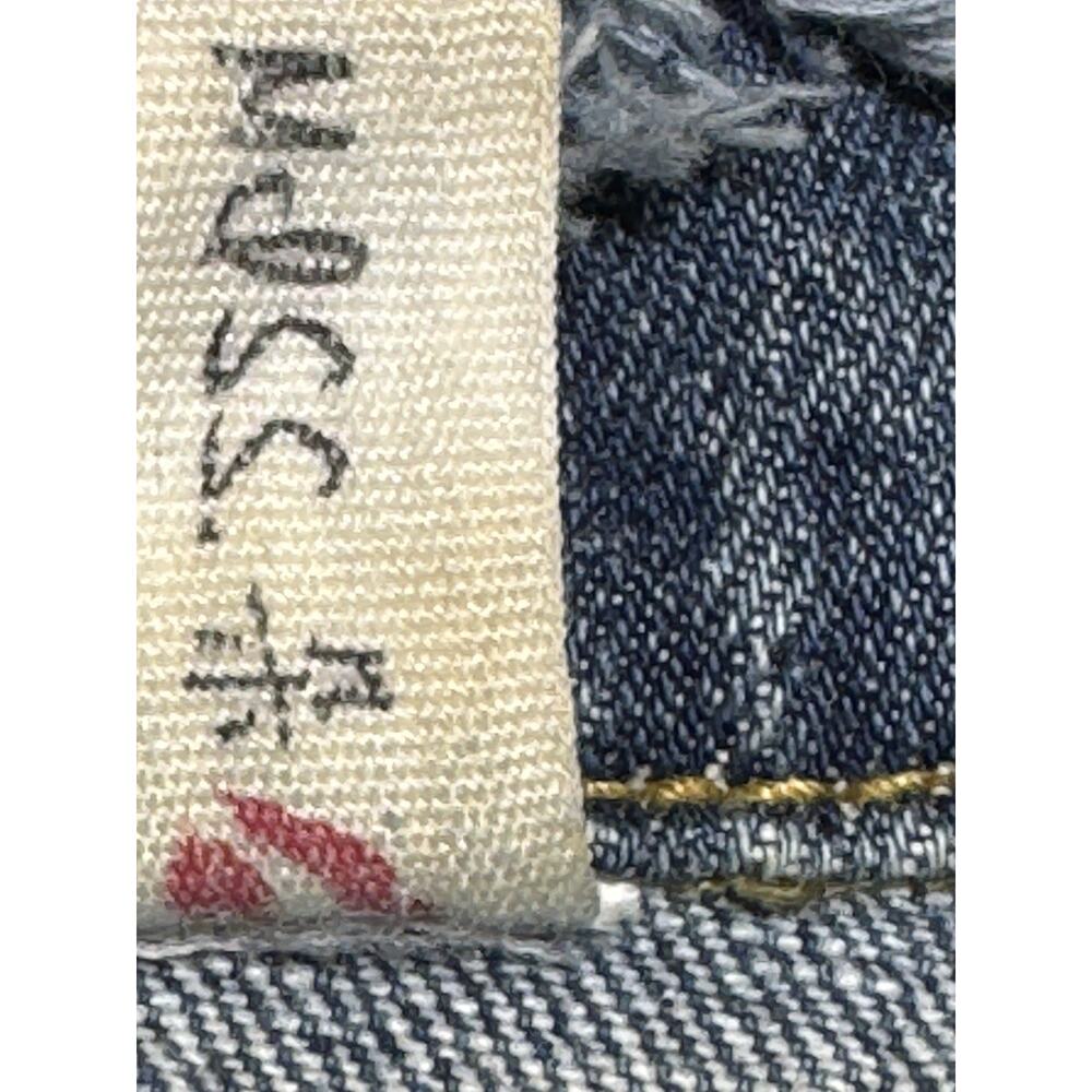 Crane Embroidered Blue Button-up Denim Jacket Destressed Detailing Women’s L - Picture 8 of 8
